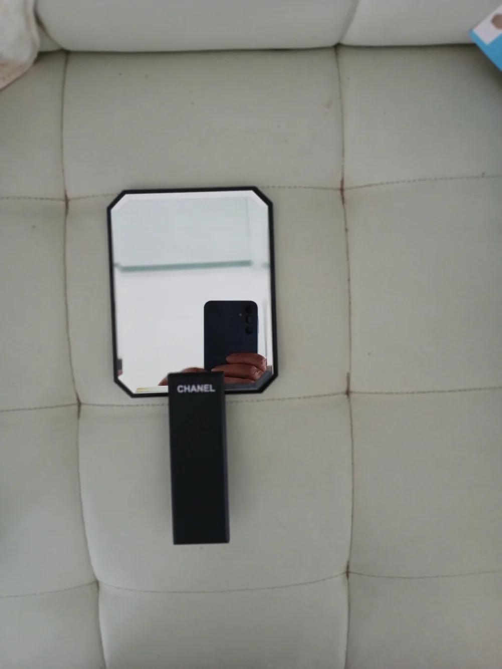 CHANEL Black Hand Mirror